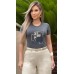 034533 - Blusa Manga Curta Estampa em Silk